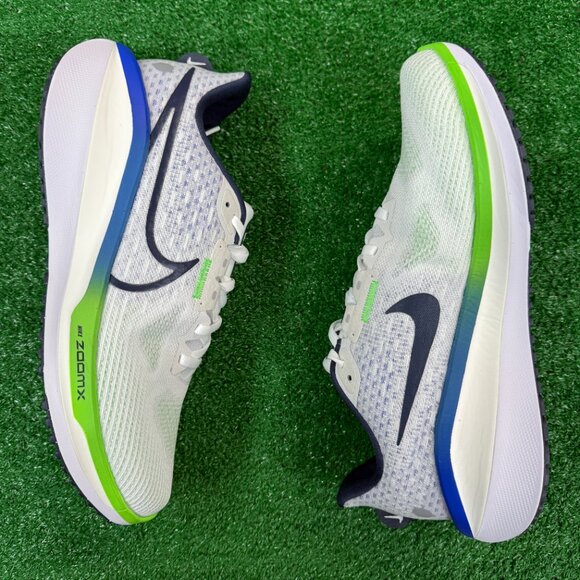 Nike Vomero 17 White Racer Blue Lime Mens Running Shoes FB1309-100 NEW Sz 9 - Picture 2 of 5